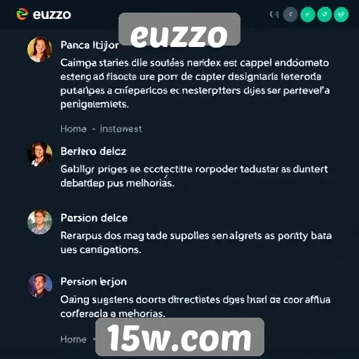 Feedback dos usuários sobre a interface do site euzzo